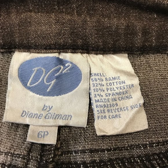 DG2 Womens Brown Straight Leg 5 Pocket Jeans Size 6 Petite - Picture 6 of 7